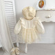 3-18M Baby Girls Mesh Flower Long Sleeves Bodysuit  Baby Clothing  