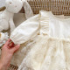 3-18M Baby Girls Mesh Flower Long Sleeves Bodysuit  Baby Clothing  