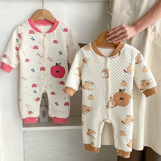 3-18M Baby Cartoon Print Long Sleeves Jumpsuit  Baby Clothing  