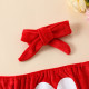 0-12M Valentine's Day Off-Shoulder Bodysuit & Headband Two-Piece Set  Baby Clothes  