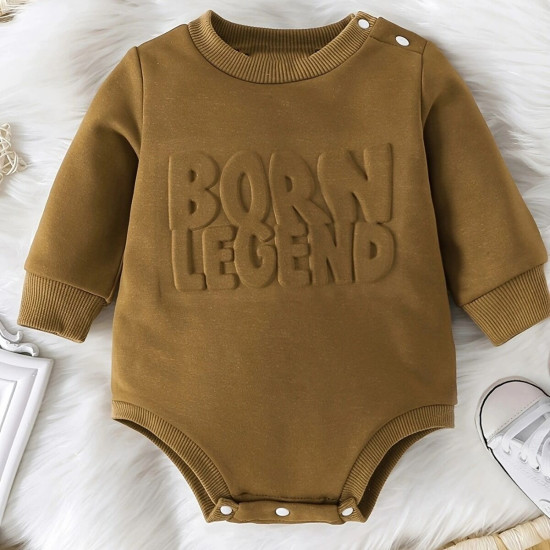 0-24M Baby 3D Letter Long Sleeves Bodysuit  Baby Clothes  