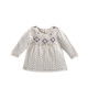 3-24M Baby Hand Crochet Ball Knitted Solid Color Dresses  Baby Clothing  