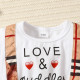 3M-3Y Baby Round Neck Lettered Bear Print Fake Two Piece Dresses  Baby Clothes  