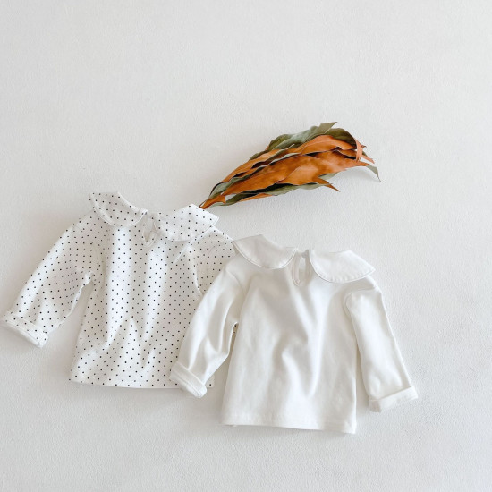3-24M Baby Girls Doll Collar Long Sleeve Bottoming Shirt  Baby Clothing  
