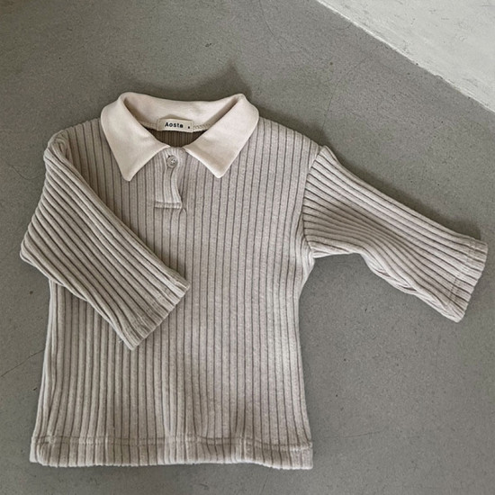 3-24M Baby Lapel Long-Sleeved T-Shirt Boys And Girls Bottoming Shirt  Baby Clothes  