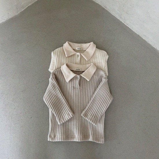 3-24M Baby Lapel Long-Sleeved T-Shirt Boys And Girls Bottoming Shirt  Baby Clothes  