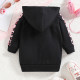 3-24M Baby Girl Letters Leopard Print Long Sleeve Hooded Tops  Baby Clothes Suppliers  
