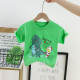 9M-4Y Toddler Boy Short-Sleeved Cartoon Dinosaur Print Tops  Boy Boutique Clothes  