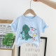 9M-4Y Toddler Boy Short-Sleeved Cartoon Dinosaur Print Tops  Boy Boutique Clothes  