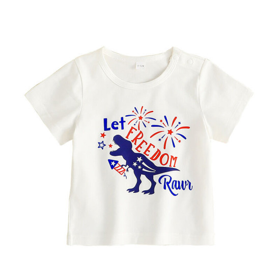 6M-3Y Baby Letter Print Short-Sleeved T-Shirt  Baby Boutique Clothing  