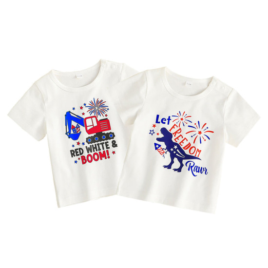 6M-3Y Baby Letter Print Short-Sleeved T-Shirt  Baby Boutique Clothing  