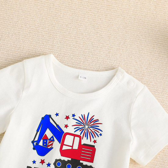 6M-3Y Baby Letter Print Short-Sleeved T-Shirt  Baby Boutique Clothing  