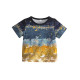 6M-3Y Baby Abstract Painting Round Neck Short Sleeve Tops  Baby Clothes  