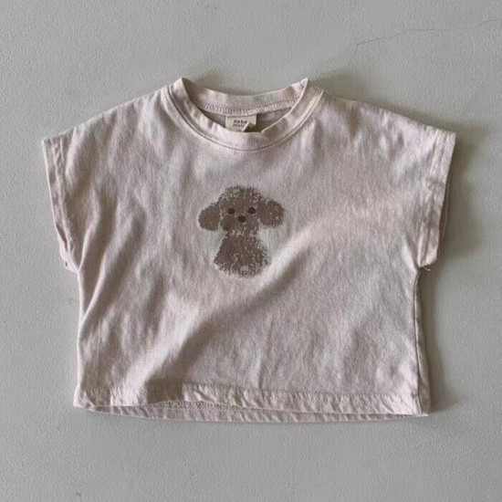 6-24M Baby Cartoon Dog Short Sleeve Top  Baby Boutique Clothing  