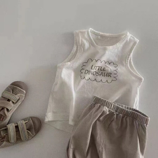 6-24M Baby Girls And Boys Letter Tank Tops  Toddler Boutique Clothing  