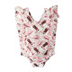 9M-3Y Baby Girl Sleeveless Shoes Cap Printed Backless One-Piece Swimsuit  Baby Clothing  