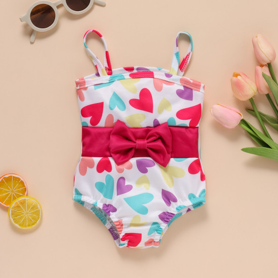 3-24M Heart Suspender Briefs Swimsuit Two-Piece Set  Baby Clothes  