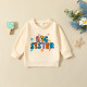 6M-3Y Baby Girls Big Sister Letter Sweatshirt  Baby Clothing  