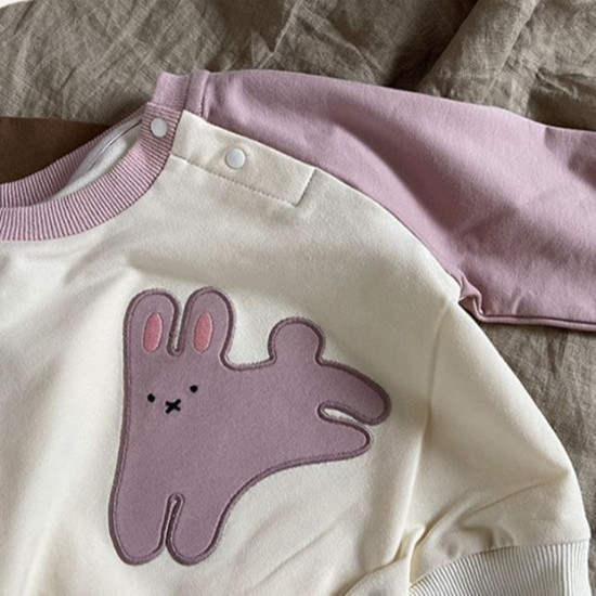 3-24M Baby Cartoon Raglan Sleeves Sweatshirt  Baby Clothing  