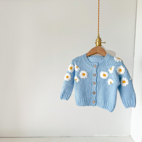 3-24M Baby Daisy Embroidered Cardigan Sweater  Baby Clothing  