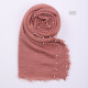 Newborn Cotton Linen Pearl Photography Tassel Wrapped Baby Blankets  