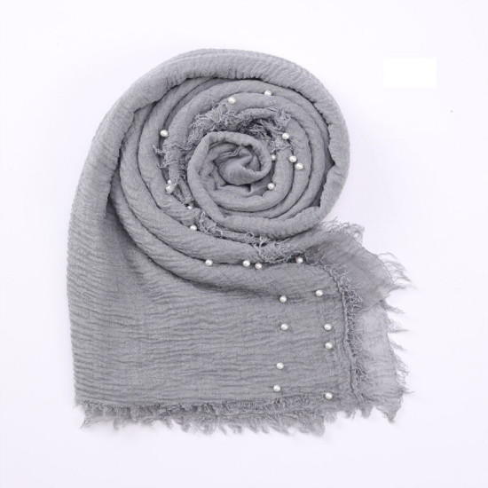 Newborn Cotton Linen Pearl Photography Tassel Wrapped Baby Blankets  