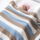 Baby Striped Colorblock Cotton Knitted Blankets  
