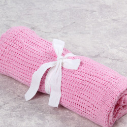 Solid Color Yarn Infant  Baby Blankets  