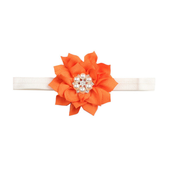 Baby Beaded Flower Decor Elastic Headband  
