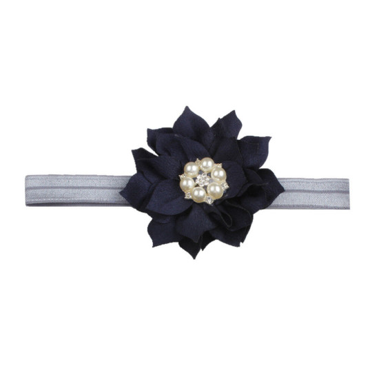 Baby Beaded Flower Decor Elastic Headband  
