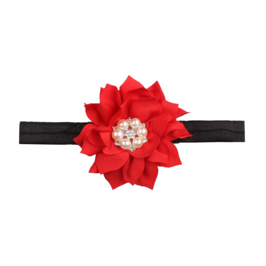 Baby Beaded Flower Decor Elastic Headband  