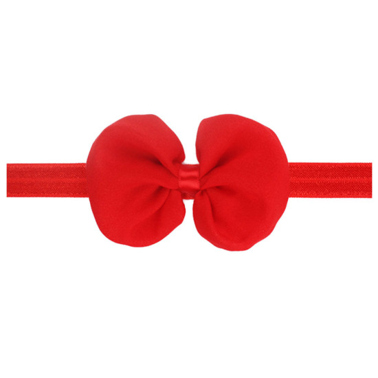 Solid Color Chiffon Bow Baby Headband  