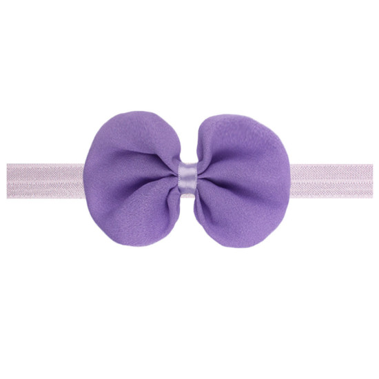 Solid Color Chiffon Bow Baby Headband  