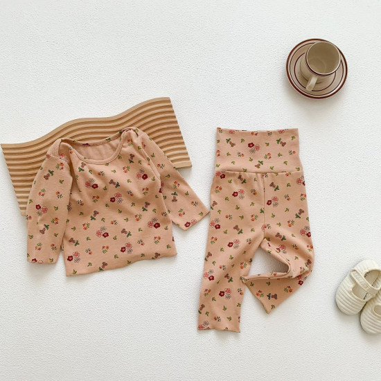 3-24M Baby Girls Loungewear Sets Floral Long Sleeve Tops And Pants Baby  Clothing  