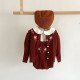 3-24M Baby Girls Sets Embroidery Floral Knitted Sweaters Or Suspender Bodysuit  Baby Clothes  