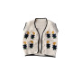 3-24M Baby Girls Flower Sleeveless Knitted Cardigan Sweater  Baby Clothes  