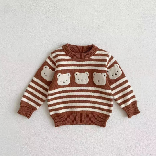 3-24M Baby Knitting Bear Striped Sweater Or Pants  Baby Clothing  