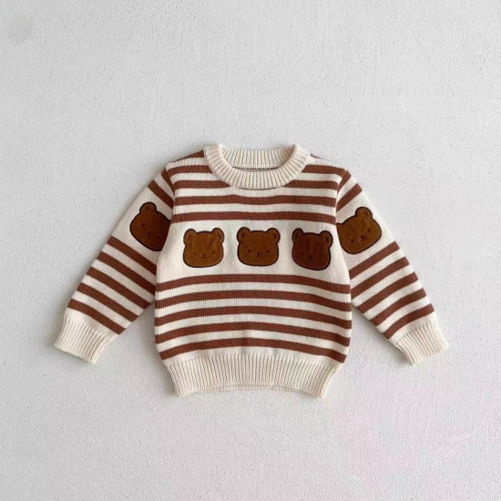 3-24M Baby Knitting Bear Striped Sweater Or Pants  Baby Clothing  