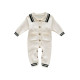 3-24M Baby Lapel Button-Up Knitted Jumpsuit  Baby Clothes  