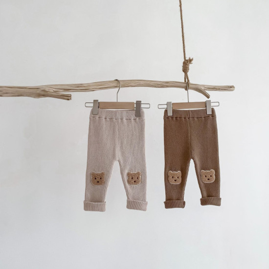 3-24M Baby Knitted Bear Leggings  Baby Clothes  