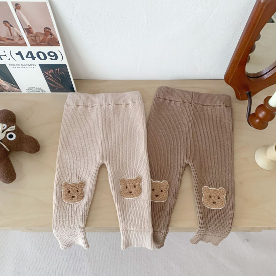 3-24M Baby Knitted Bear Leggings  Baby Clothes  
