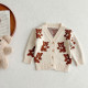 3-24M Baby V-Neck Bear Knitted Cardigan Sweater  Baby Clothes  