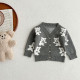 3-24M Baby V-Neck Bear Knitted Cardigan Sweater  Baby Clothes  