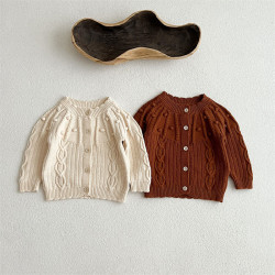 3-24M Baby Bubble Hook Sweater Knitted Cardigan  Baby Boutique Clothing  