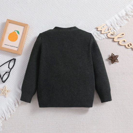 3M-3Y Baby Knitted V-Neck Long Sleeve Sweater Cardigan  Baby Clothing  