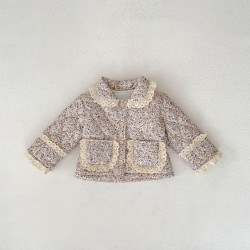 3-24M Baby Girls Thickened Lace Cotton Jacket Or Tank Dress  Baby Clothing  