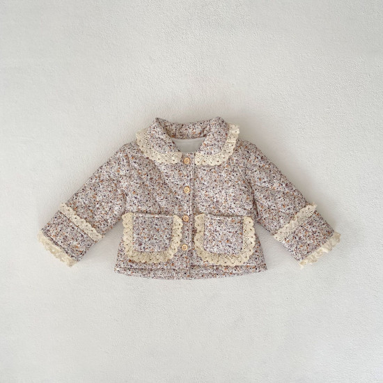 3-24M Baby Girls Thickened Lace Cotton Jacket Or Tank Dress  Baby Clothing  