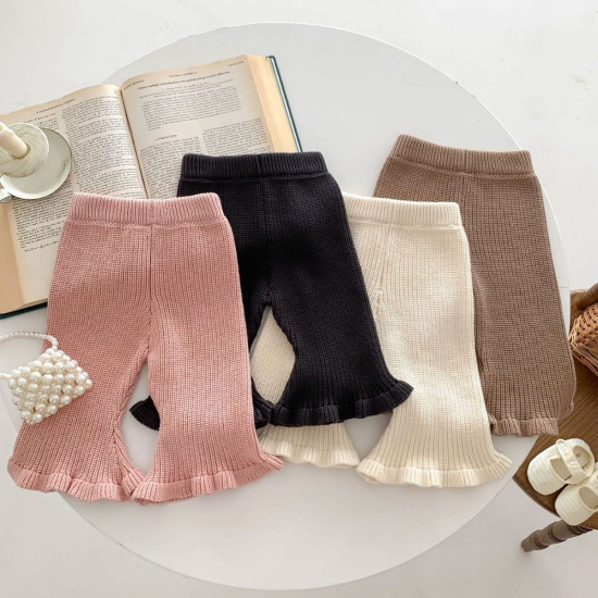 3-24M Baby Candy Knit Flared Pants  Baby Boutique Clothing  