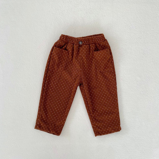 3-24M Baby Dot Print Corduroy Pants  Baby Boutique Clothing  