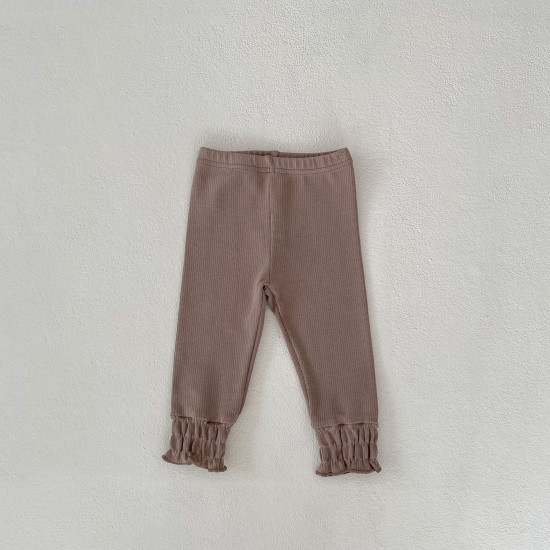 3-24M Baby Girls Pure Color Wooden Ears Bottoming Pants  Baby Boutique Clothing  